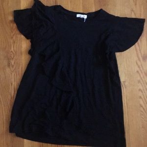 GOLDIE Cross Ruffle Tee